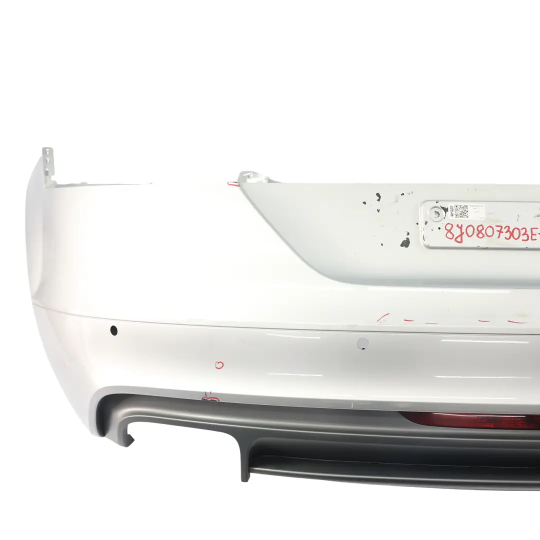 Audi TT 8J Rear Bumper Trim Panel Covering Ice Silver Metallic - X7W - SKU 8J0807303E-ICS - Part number 8J0807303E