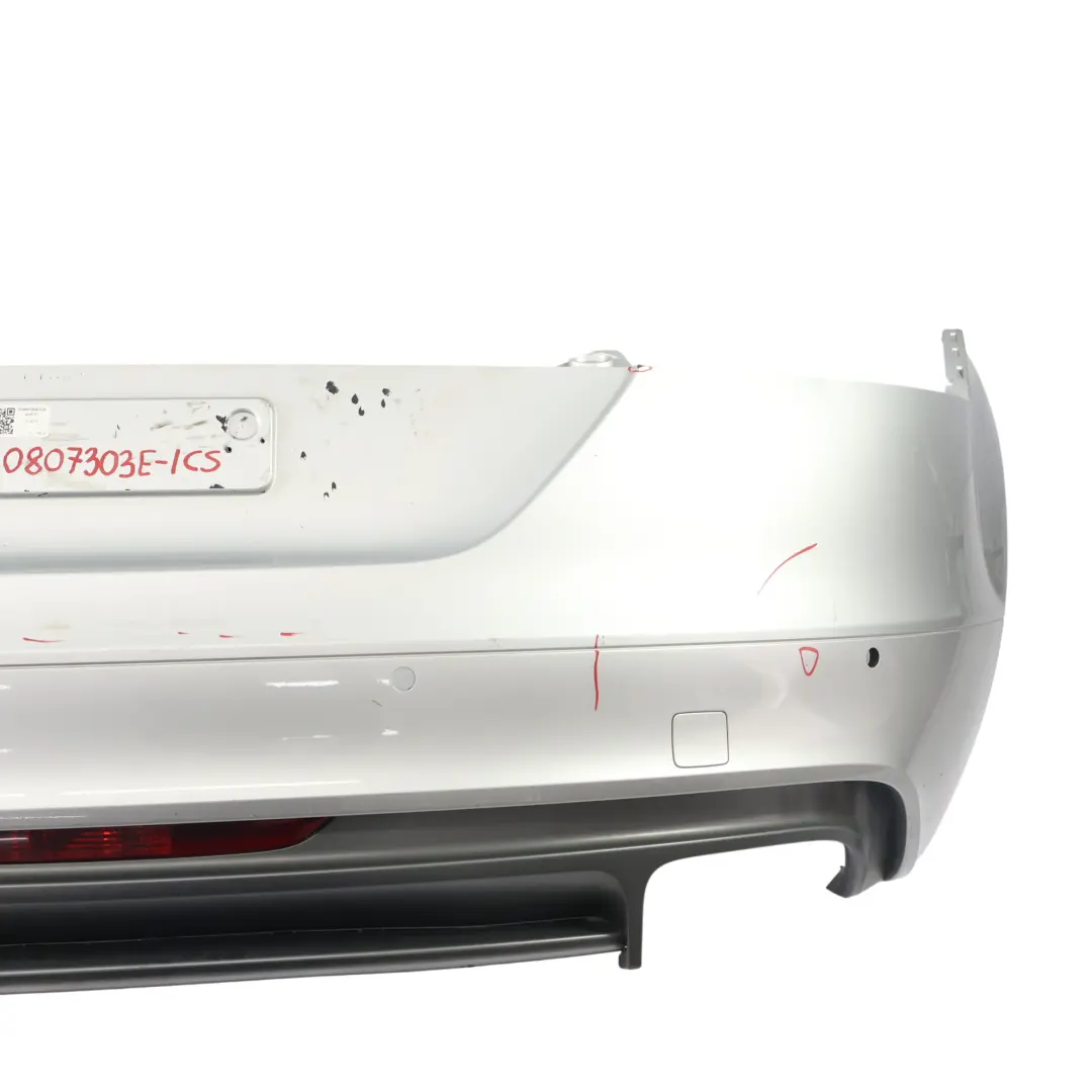 Audi TT 8J Rear Bumper Trim Panel Covering Ice Silver Metallic - X7W - SKU 8J0807303E-ICS - Part number 8J0807303E