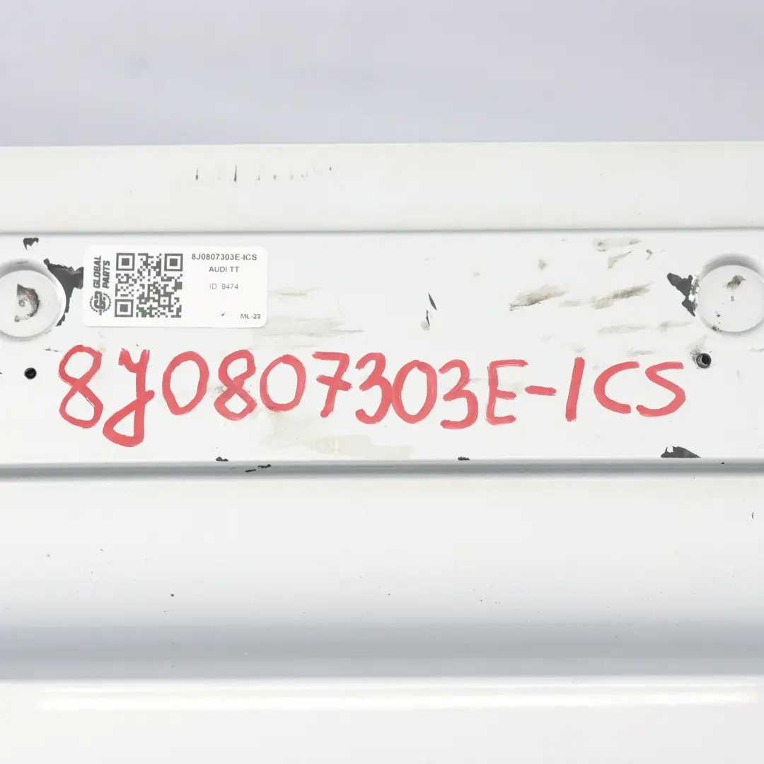 Audi TT 8J Rear Bumper Trim Panel Covering Ice Silver Metallic - X7W - SKU 8J0807303E-ICS - Part number 8J0807303E