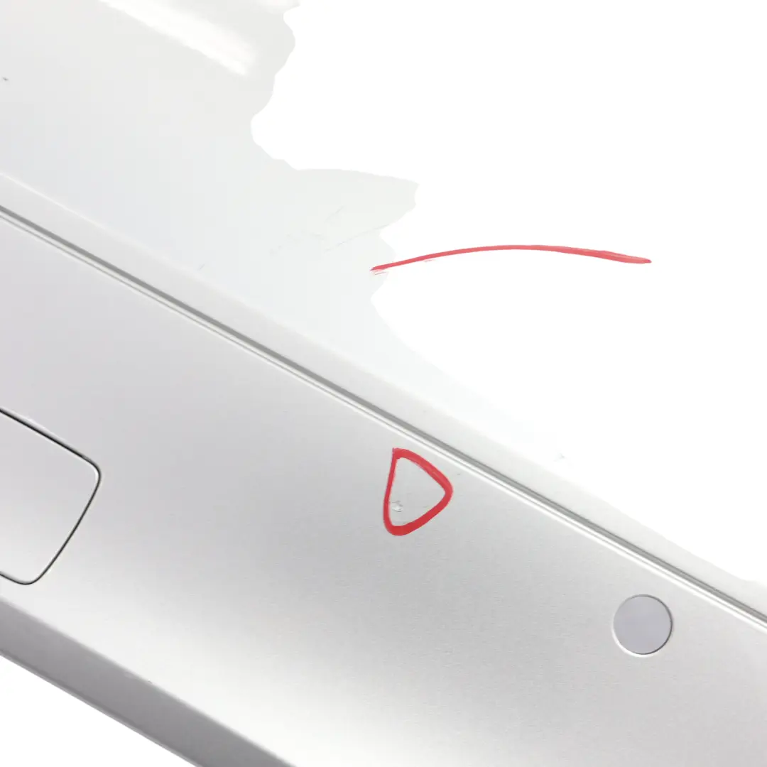 Audi TT 8J Rear Bumper Trim Panel Covering Ice Silver Metallic - X7W - SKU 8J0807303E-ICS - Part number 8J0807303E