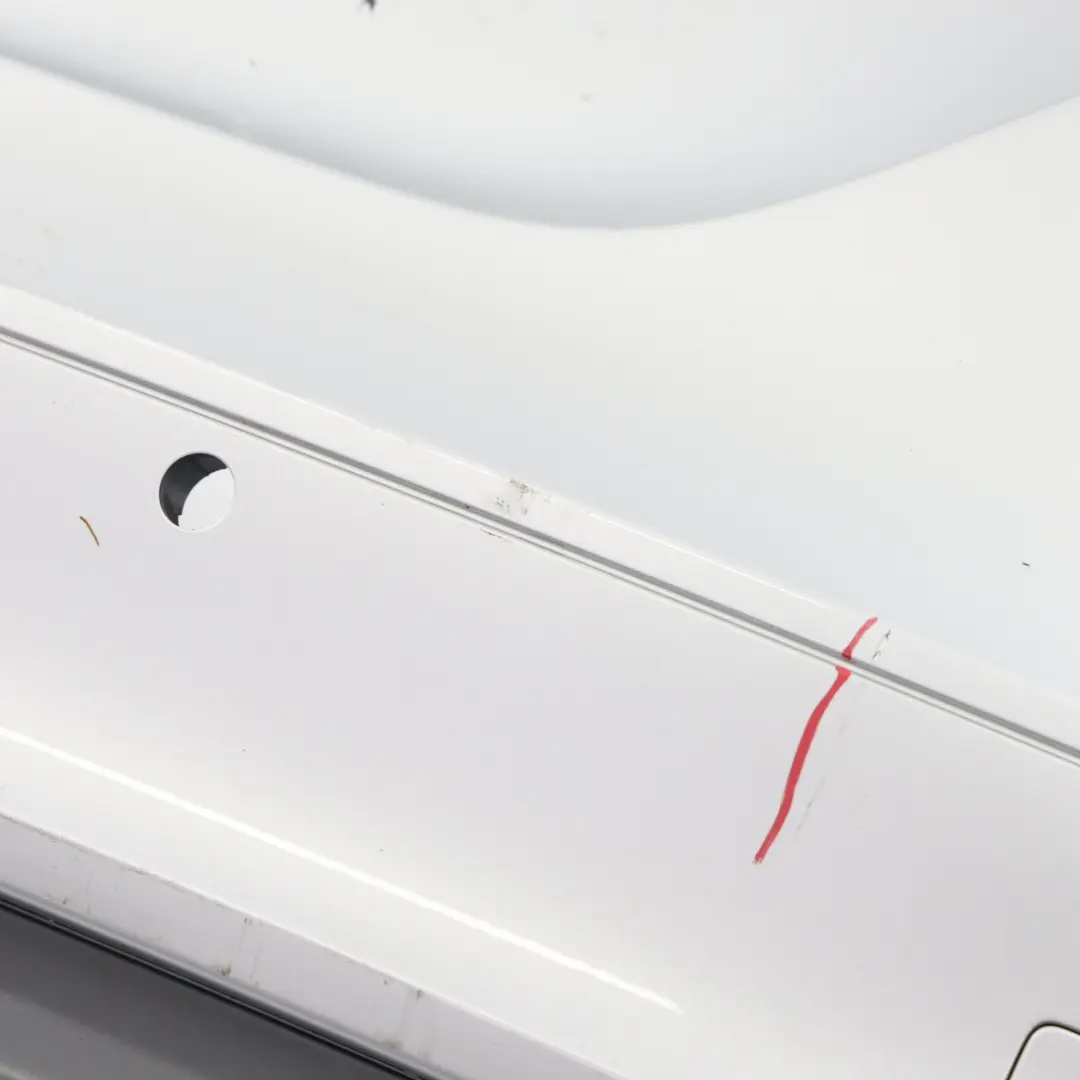 Audi TT 8J Rear Bumper Trim Panel Covering Ice Silver Metallic - X7W - SKU 8J0807303E-ICS - Part number 8J0807303E