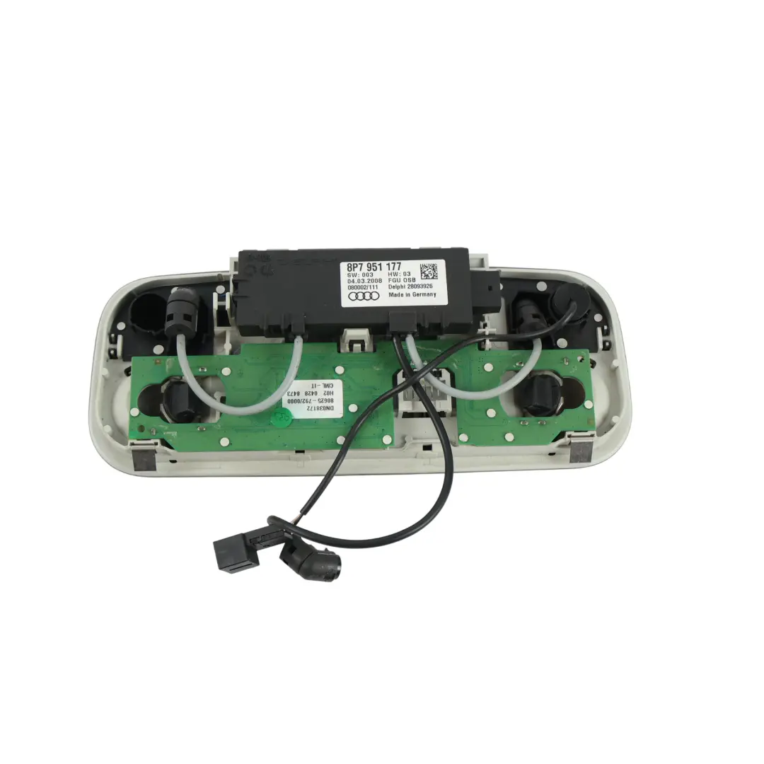 Audi A3 8P Interior Roof Light Rear Reading Lamp Switch Unit 8P7951177 - SKU 8J0947111F - Part number 8J0947111F