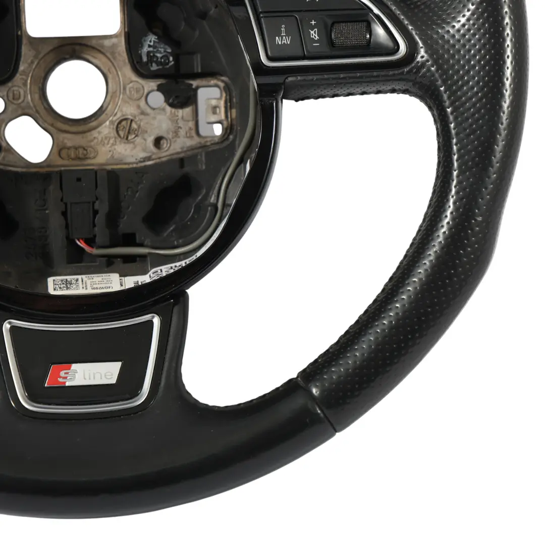 Audi A4 B8 A5 8T Q5 8R Steering Wheel S Line Black Leather - SKU 8K0419091CA - Part number 8K0419091CA