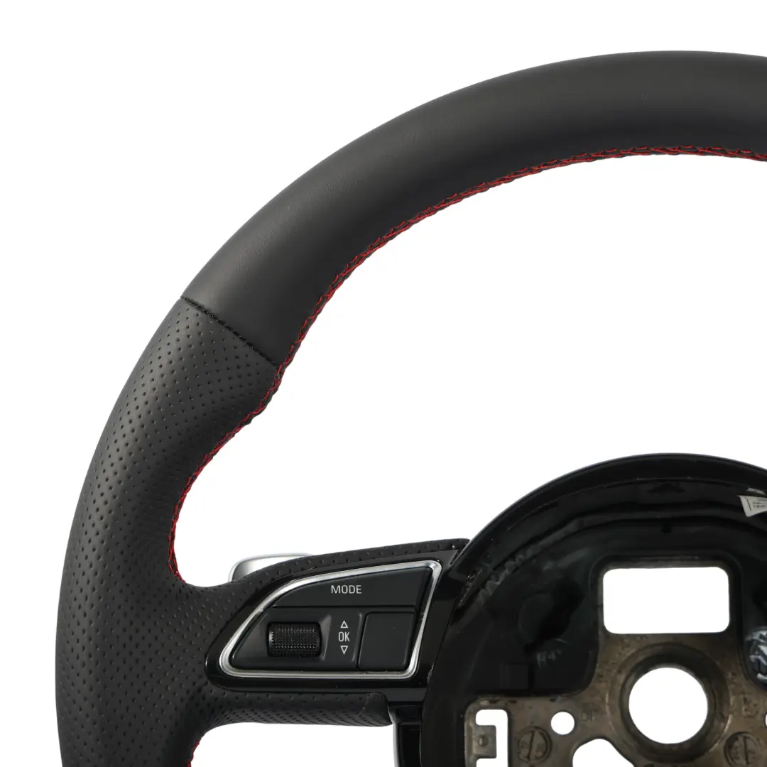 Lenkrad NEU Leder Schaltwippen Flachboden für Audi A5 S5 8T mit Teilenummer 8K0419091CK Audi A5 S5 8T Lenkrad NEU Leder Schaltwippen Flachboden - SKU 8K0419091CK-1 - Teilenummer 8K0419091CK