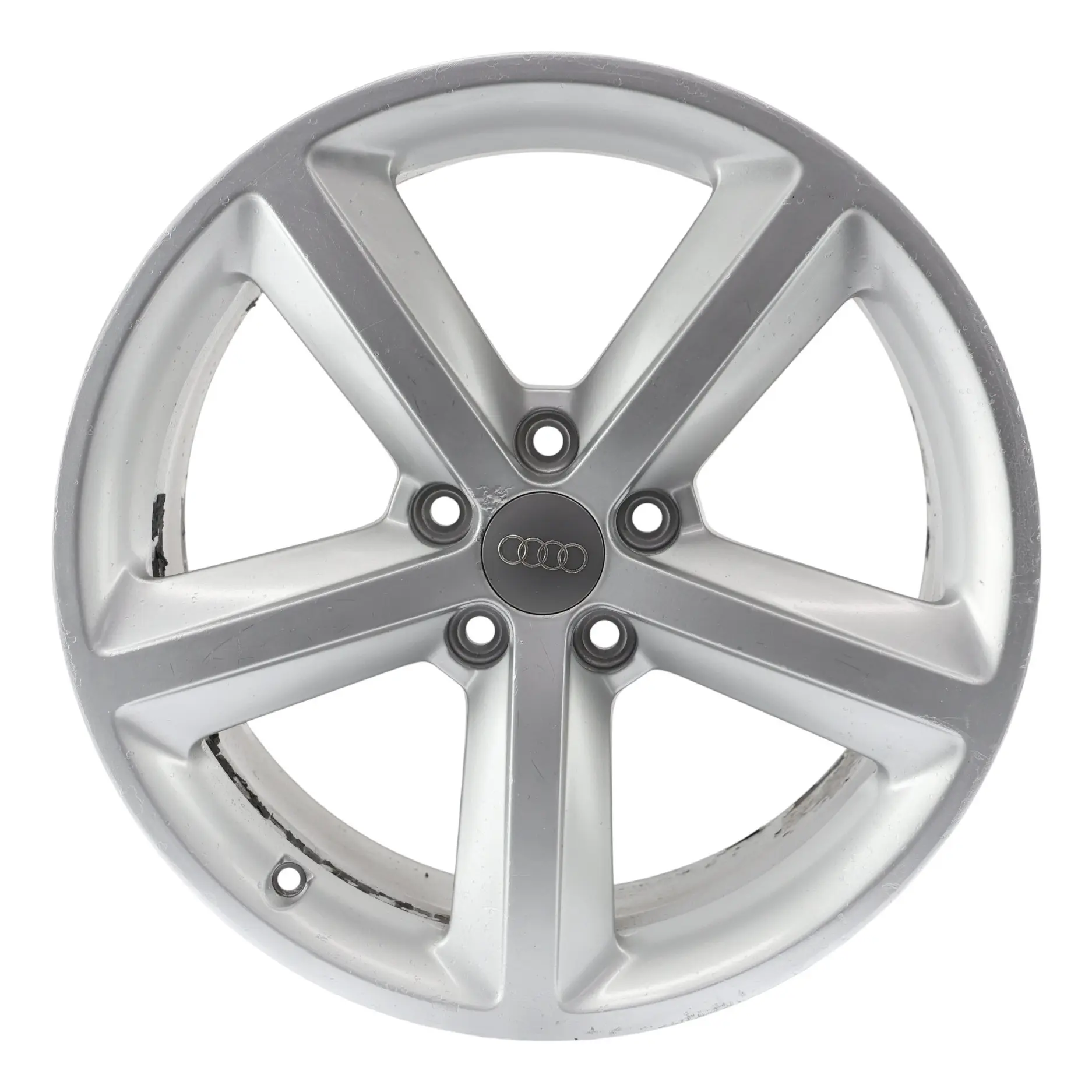 Audi A4 B8 8K Wheel Rim Alloy Silver 18" ET:47 8J Star Spoke 8K0601025Q