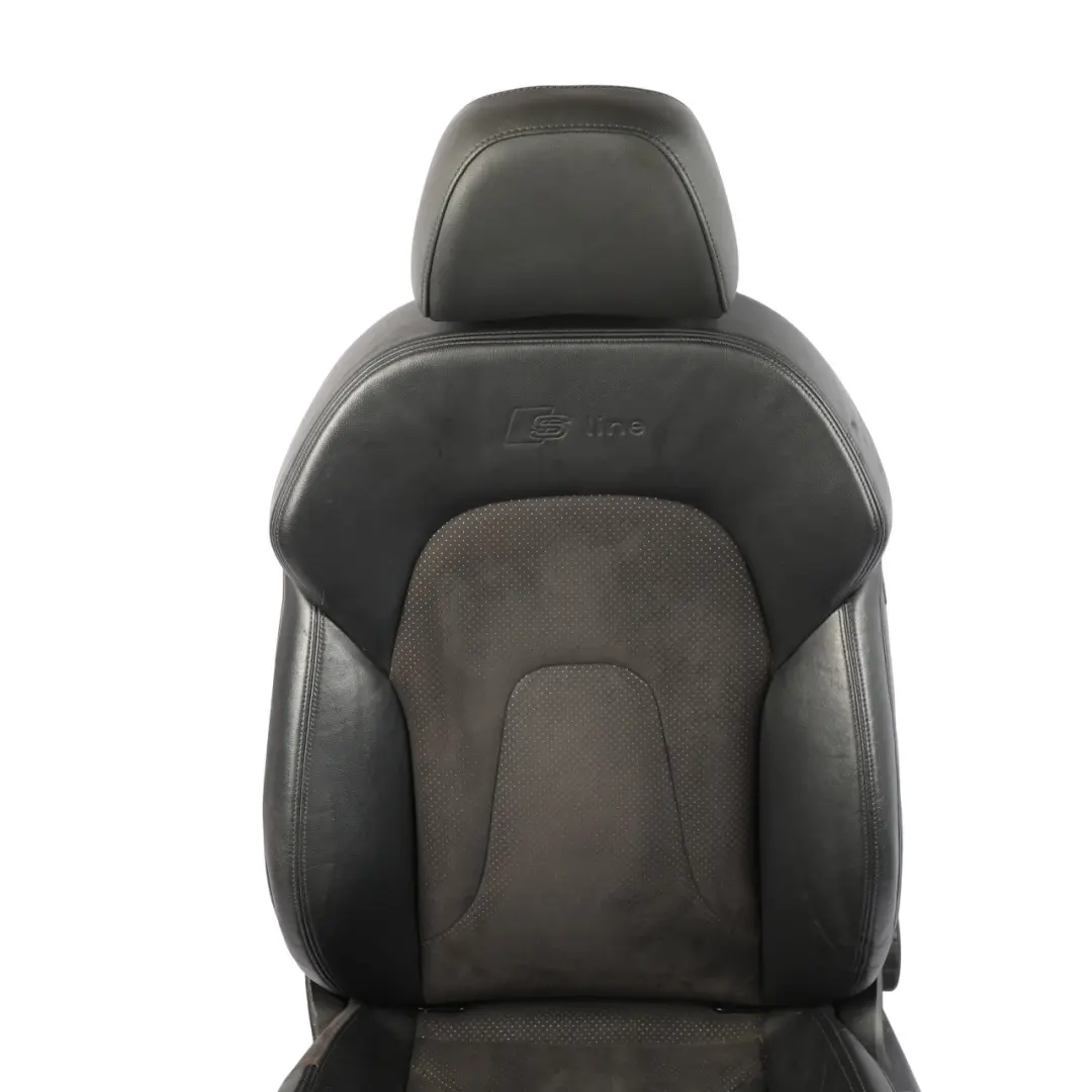 Audi A4 B8 Siège Avant Intérieur S-Line Gauche Cuir Alcantara Noir - SKU 8K0881805BK-2 - Numéro de pièce 8K0881805BK