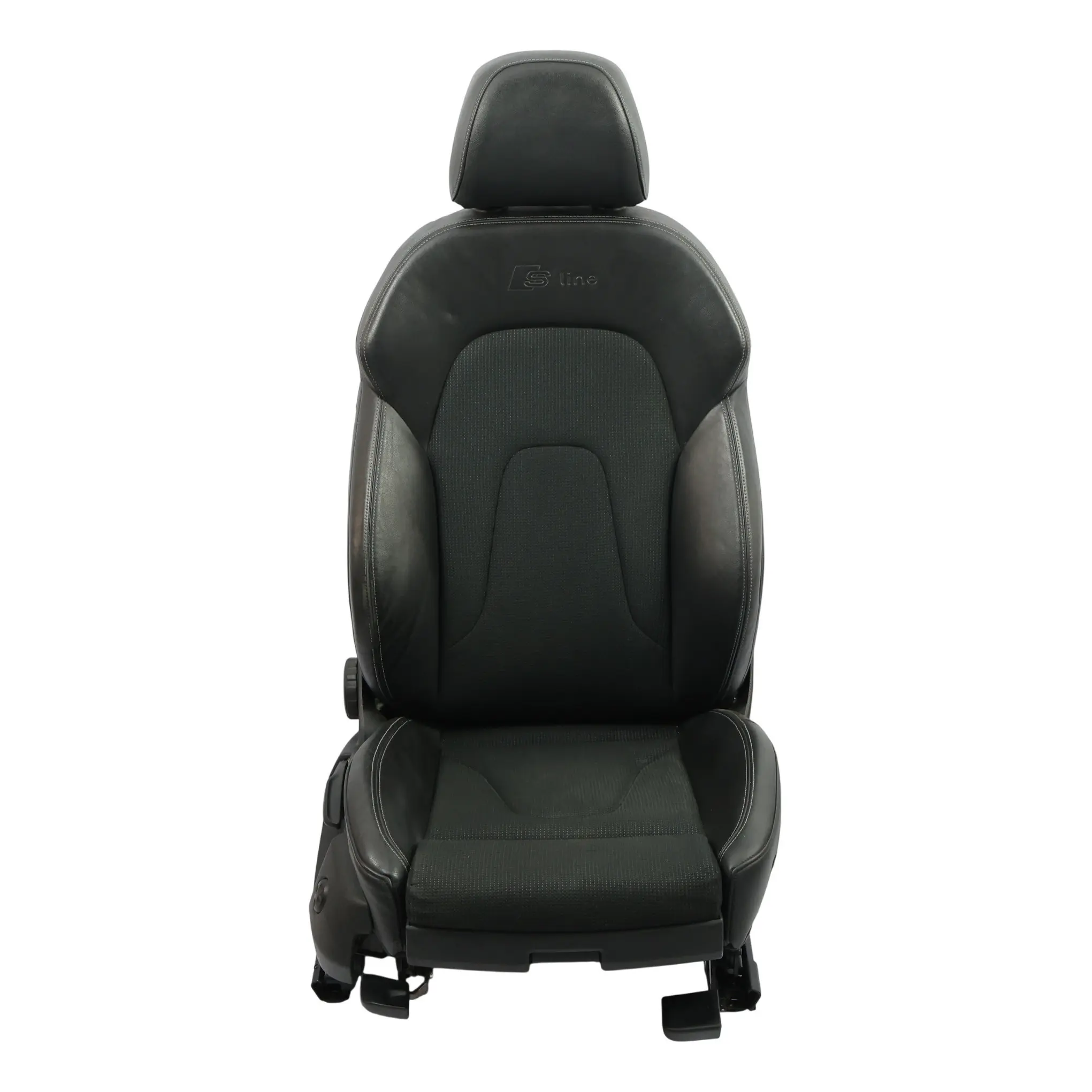 Audi A4 B8 Sedile Anteriore Sport S-Line Pelle Nero Grigio Destro