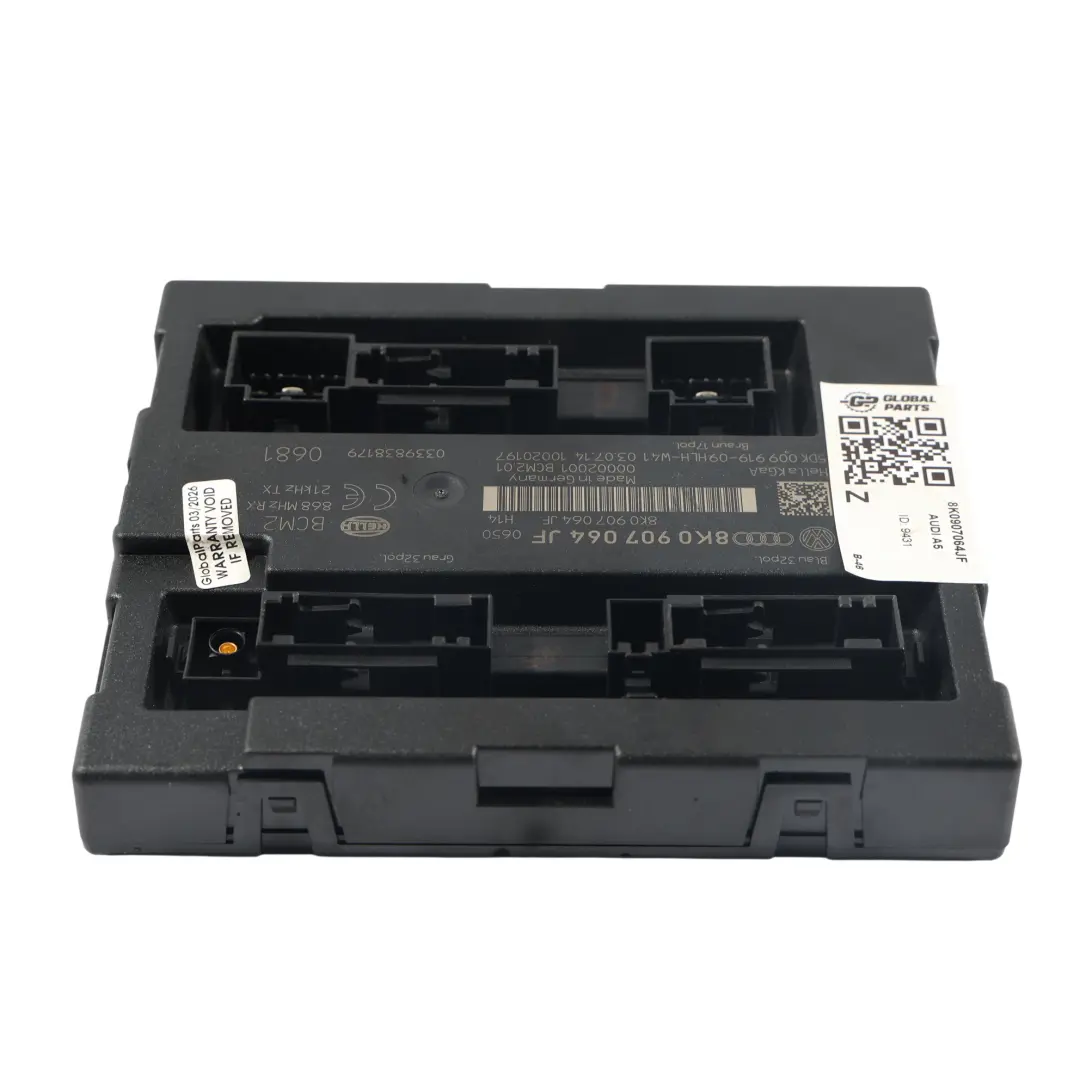 Módulo Control Carrocería BCM Unidad ECU para Audi A4 B8 A5 8T Q5 8R con número de pieza 8K0907064JF Audi A4 B8 A5 8T Q5 8R Módulo Control Carrocería BCM Unidad ECU - SKU 8K0907064JF - Número de pieza 8K0907064JF