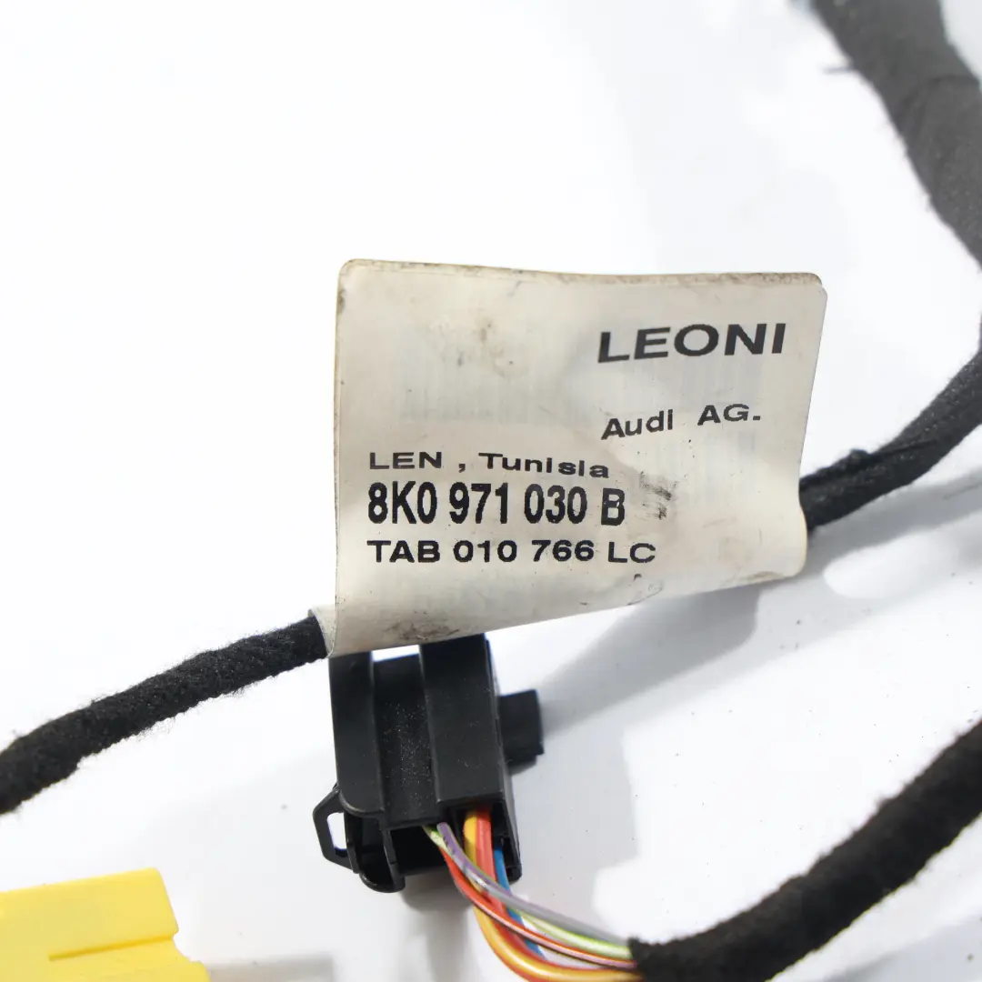 Door Wiring Loom Cable Front Passenger Side to Audi A4 B8 with Part number 8K0971030B Audi A4 B8 Door Wiring Loom Cable Front Passenger Side - SKU 8K0971030B - Part number 8K0971030B