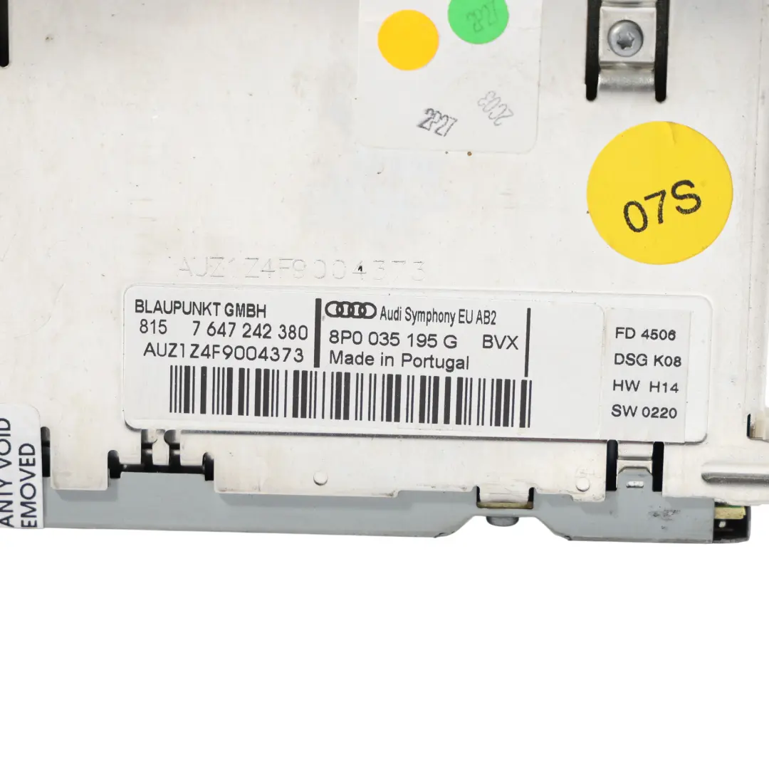 Lecteur Radio Multimédia CD Unité Principale pour Audi A3 8P à propos du numéro de pièce 8P0035195G Audi A3 8P Lecteur Radio Multimédia CD Unité Principale - SKU 8P0035195G - Numéro de pièce 8P0035195G