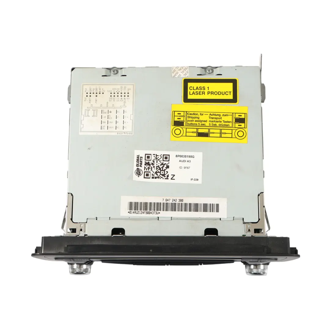 Audi A3 8P Radio Multimedia Player CD Head Unit - SKU 8P0035195G - Part number 8P0035195G