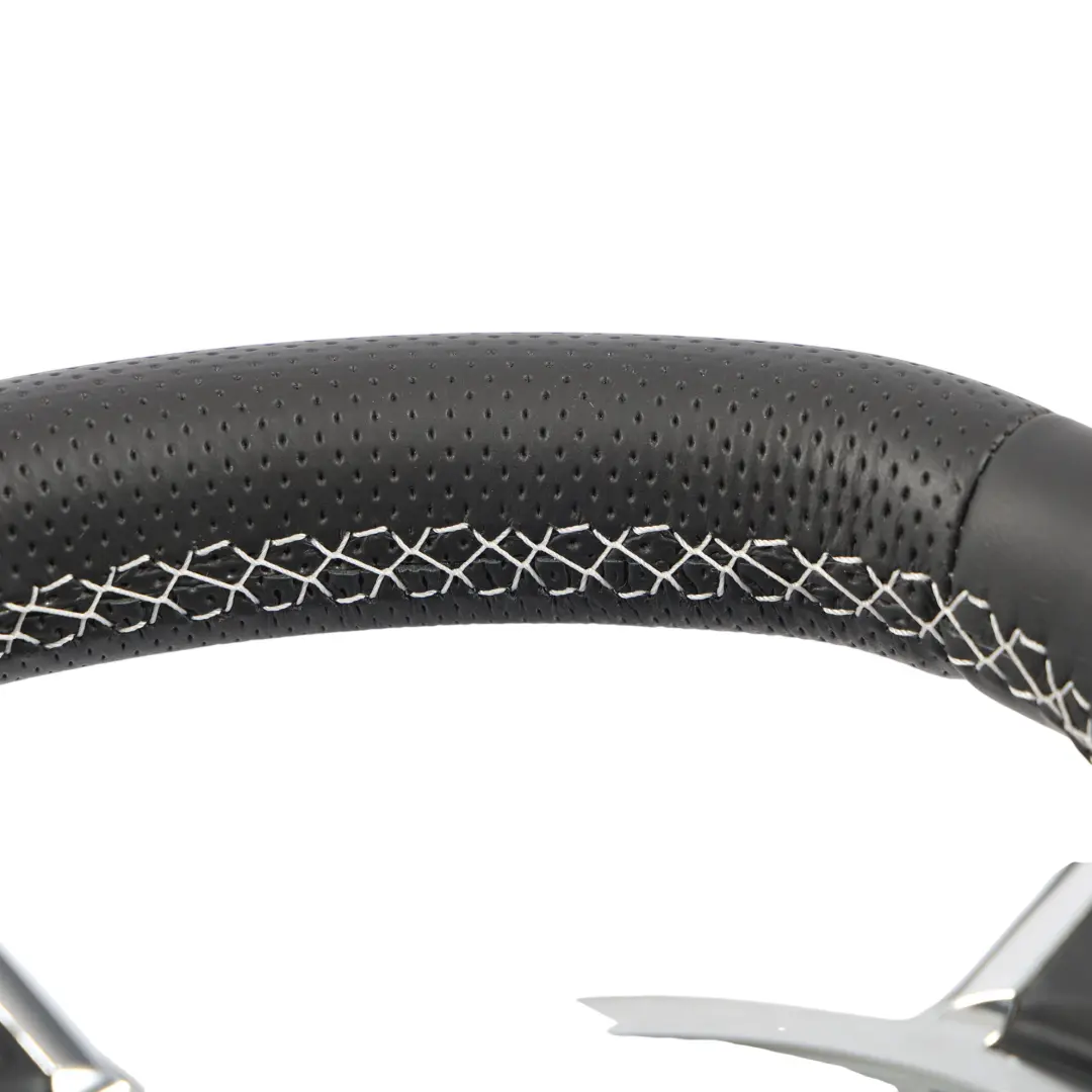 Leather Steering Wheel Flat Bottom to Audi A3 S3 8P NEW Black with Part number 8P0419091CR Audi A3 S3 8P NEW Black Leather Steering Wheel Flat Bottom - SKU 8P0419091CR-1 - Part number 8P0419091CR