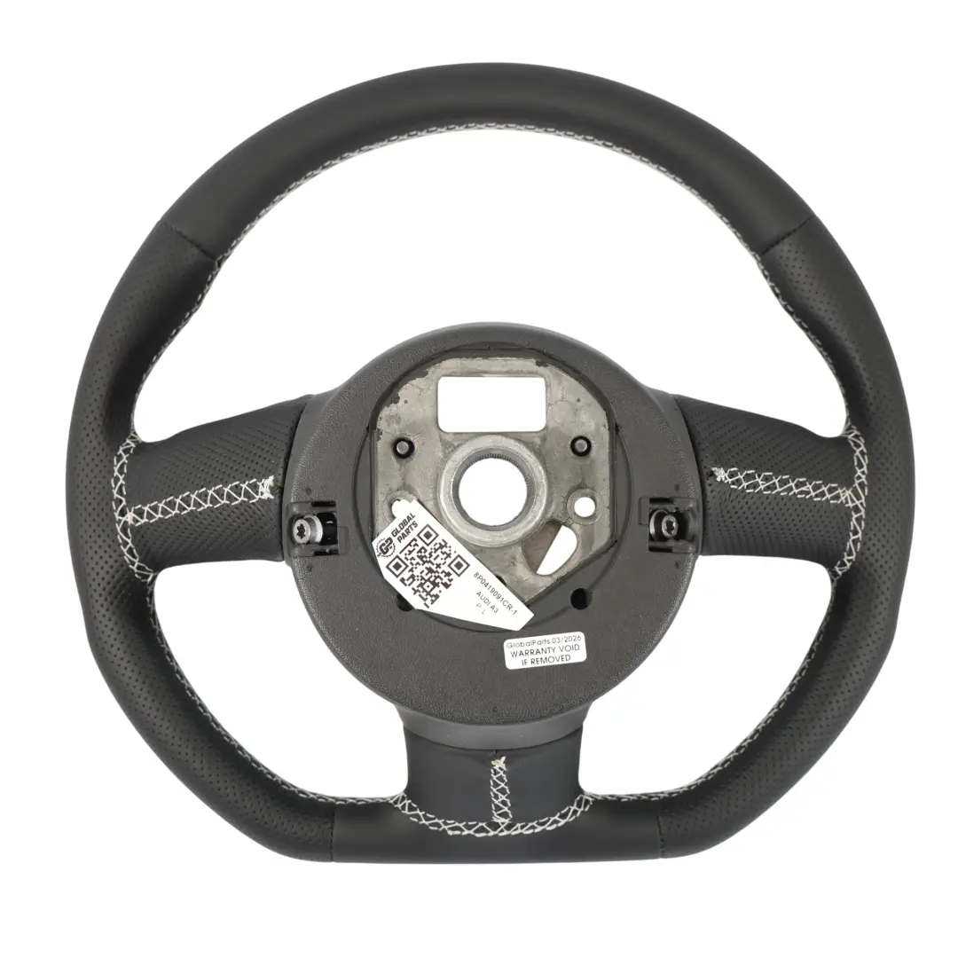 NEU Schwarzes Leder Lenkrad Mit Flachem Boden für Audi A3 S3 8P mit Teilenummer 8P0419091CR Audi A3 S3 8P NEU Schwarzes Leder Lenkrad Mit Flachem Boden - SKU 8P0419091CR-1 - Teilenummer 8P0419091CR
