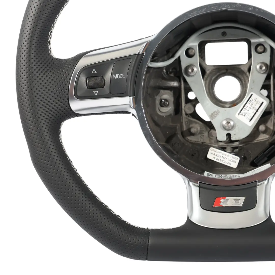 Audi A3 S3 8P NUOVO Volante In Pelle Nera Fondo Piatto - SKU 8P0419091CR-1 - Numero di parte 8P0419091CR