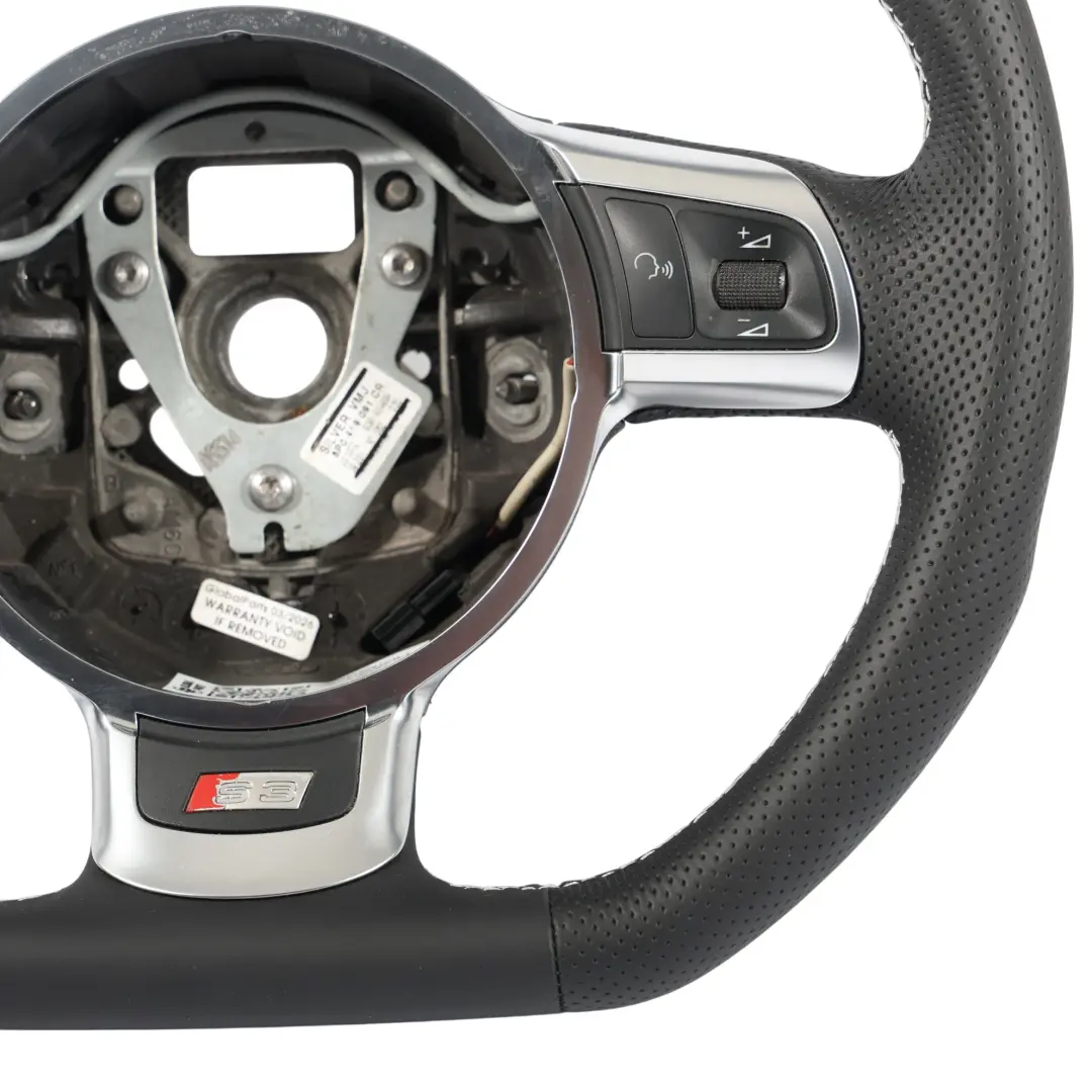 Audi A3 S3 8P Volant En Cuir Noir À Fond Plat - SKU 8P0419091CR-1 - Numéro de pièce 8P0419091CR
