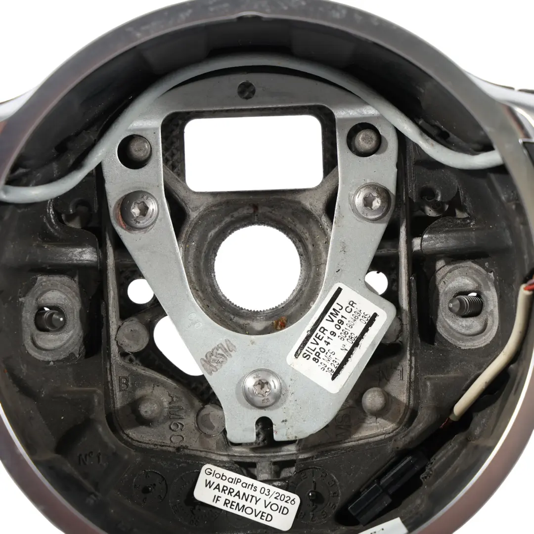 Audi A3 S3 8P NEW Black Leather Steering Wheel Flat Bottom - SKU 8P0419091CR-1 - Part number 8P0419091CR