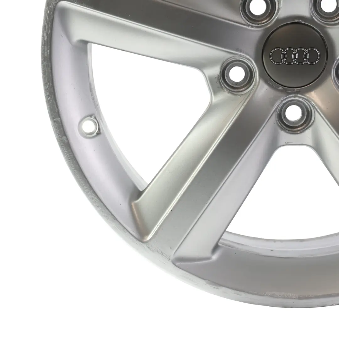 Audi A3 8P Silberne Leicht Metall Felge 17" 7,5J ET:56 - SKU 8P0601025AL-2 - Teilenummer 8P0601025AL
