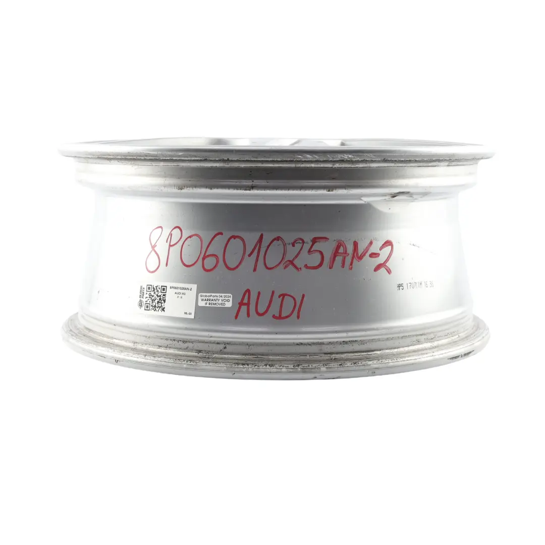 Srebrna Felga Aluminiowa 16" 6,5J ET:50 6-Ramienna do Audi A3 8P o numerze 8P0601025AN Audi A3 8P Srebrna Felga Aluminiowa 16" 6,5J ET:50 6-Ramienna - SKU 8P0601025AN-2 - Numer Części 8P0601025AN