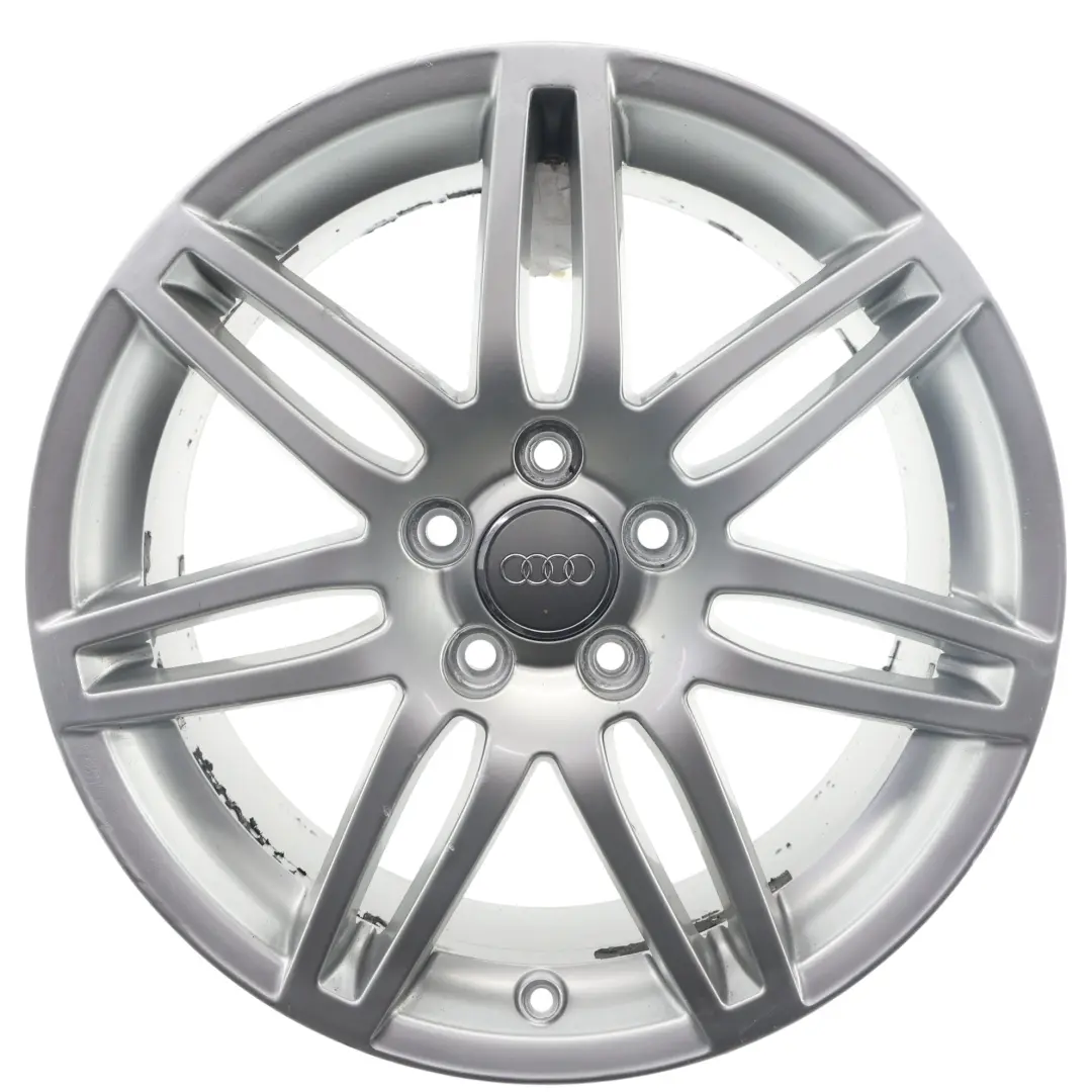 Audi A3 8P Silberne Leichtmetallfelge Alufelge 18" 7,5J ET:54 - SKU 8P0601025BA-1 - Teilenummer 8P0601025BA