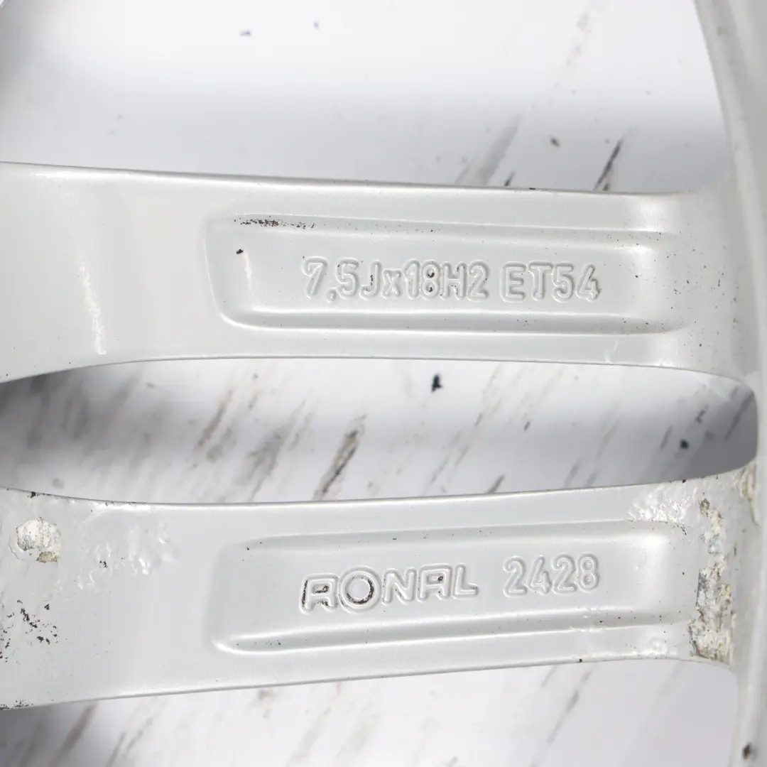 Alloy Wheel Rim 18" 7,5J ET:54 to Audi A3 8P Silver with Part number 8P0601025BA Audi A3 8P Silver Alloy Wheel Rim 18" 7,5J ET:54 - SKU 8P0601025BA-1 - Part number 8P0601025BA