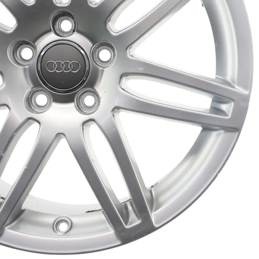 Silberne Leichtmetallfelge Alufelge 18" 7,5J ET:54 für Audi A3 8P mit Teilenummer 8P0601025BA Audi A3 8P Silberne Leichtmetallfelge Alufelge 18" 7,5J ET:54 - SKU 8P0601025BA-1 - Teilenummer 8P0601025BA