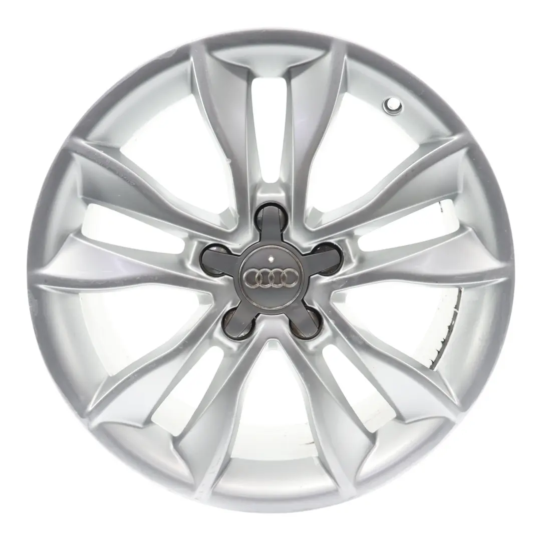 Silberne Alufelge 17" 7,5J ET:56 Stern Doppelspeiche für Audi A3 8P mit Teilenummer 8P0601025CC Audi A3 8P Silberne Alufelge 17" 7,5J ET:56 Stern Doppelspeiche - SKU 8P0601025CC-1 - Teilenummer 8P0601025CC