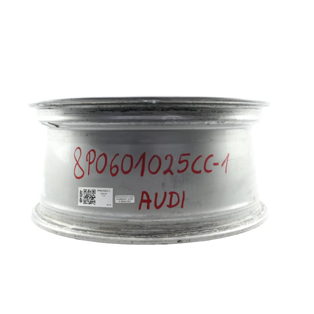 Audi A3 8P Silberne Alufelge 17" 7,5J ET:56 Stern Doppelspeiche - SKU 8P0601025CC-1 - Teilenummer 8P0601025CC