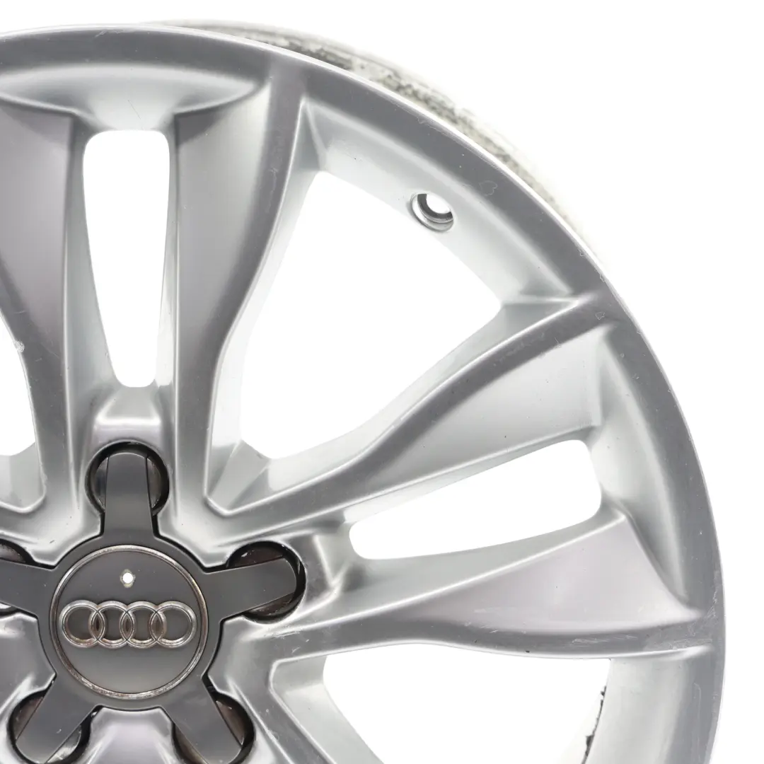 Audi A3 8P Silberne Alufelge 17" 7,5J ET:56 Stern Doppelspeiche - SKU 8P0601025CC-1 - Teilenummer 8P0601025CC