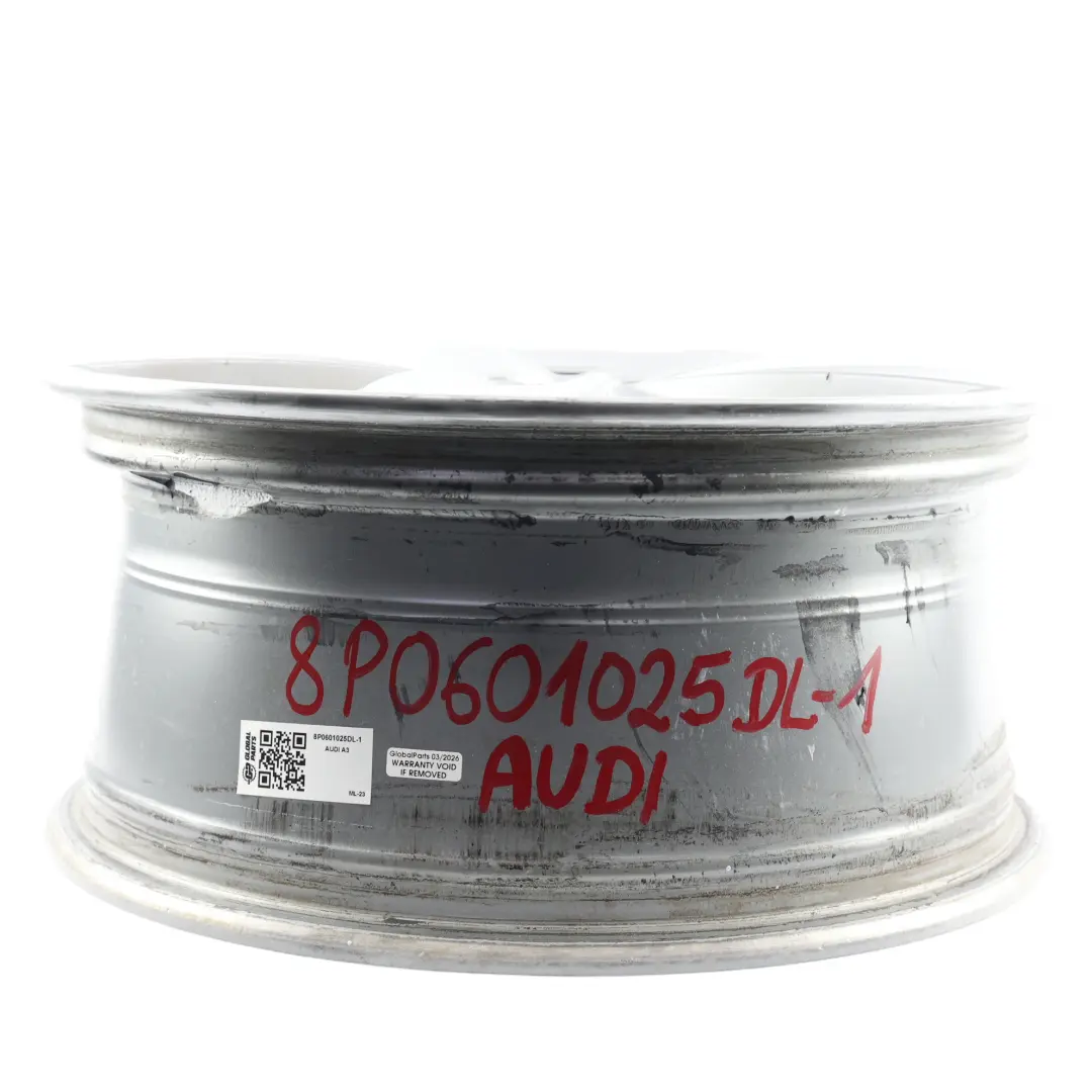 Audi A3 8P Silber Alu Felge 17" 7,5J ET:56 - SKU 8P0601025DL-1 - Teilenummer 8P0601025DL
