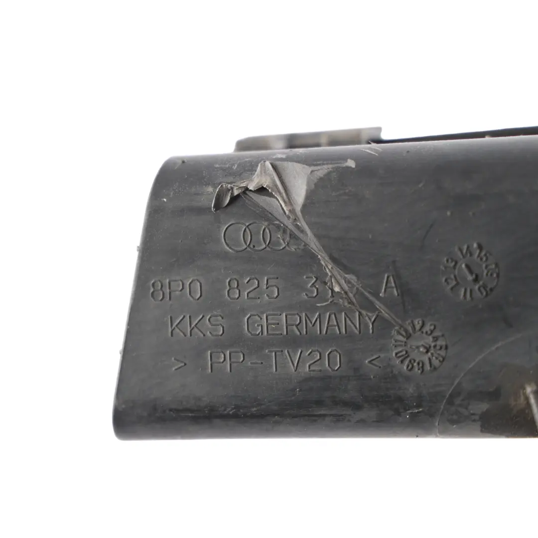 front Air Guide Channel Floor Shield Underfloor Panel to Audi A3 S3 8P with Part number 8P0825319A Audi A3 S3 8P front Air Guide Channel Floor Shield Underfloor Panel - SKU 8P0825319A - Part number 8P0825319A