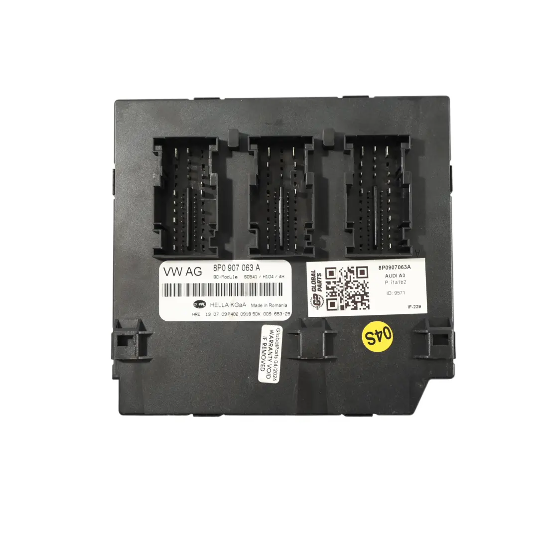 Unidad de control de la carrocería Módulo de confort para Audi A3 8P BCM con número de pieza 8P0907063A Audi A3 8P BCM Unidad de control de la carrocería Módulo de confort - SKU 8P0907063A - Número de pieza 8P0907063A