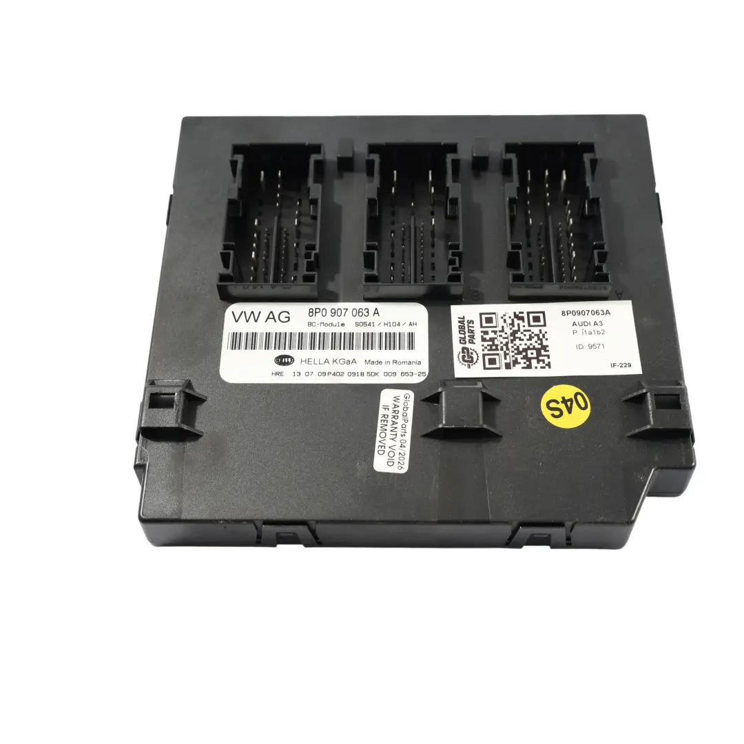 Karosseriesteuergerät Komfortmodul für Audi A3 8P BCM mit Teilenummer 8P0907063A Audi A3 8P BCM Karosseriesteuergerät Komfortmodul - SKU 8P0907063A - Teilenummer 8P0907063A