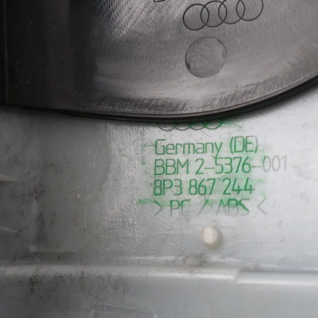 Audi A3 8P Columna B Panel Trim Interior Cubierta Derecha - SKU 8P3867244-1 - Número de pieza 8P3867244