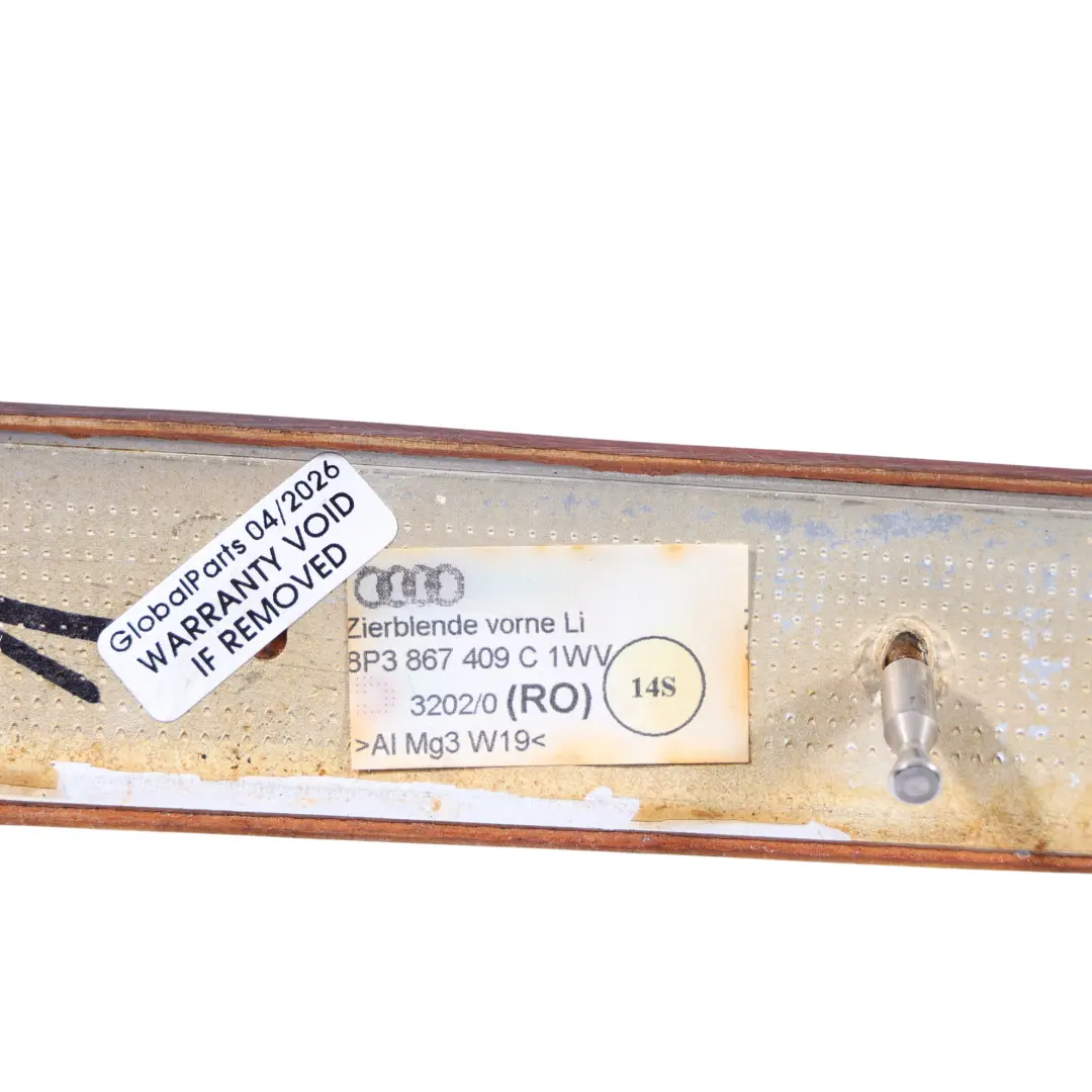 Rivestimento Porta Noce Marrone Anteriore Sinistro per Audi A3 S3 8P con numero di parte 8P3867409C Audi A3 S3 8P Rivestimento Porta Noce Marrone Anteriore Sinistro - SKU 8P3867409C - Numero di parte 8P3867409C