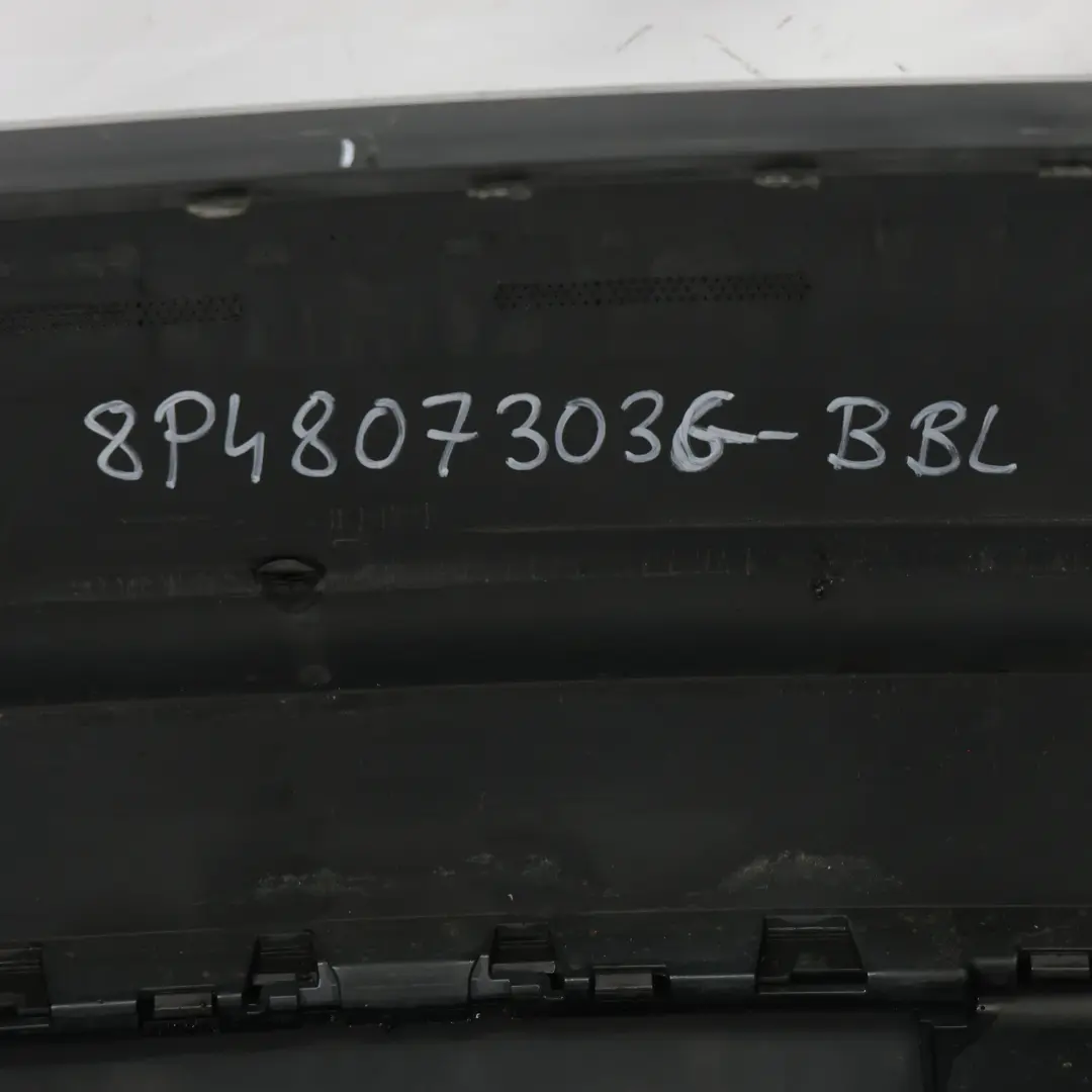 Audi A3 8P Sportback Rear Bumper Trim Panel Brilliant Black Metallic - Y9B - SKU 8P4807303G-BBL - Part number 8P4807303G