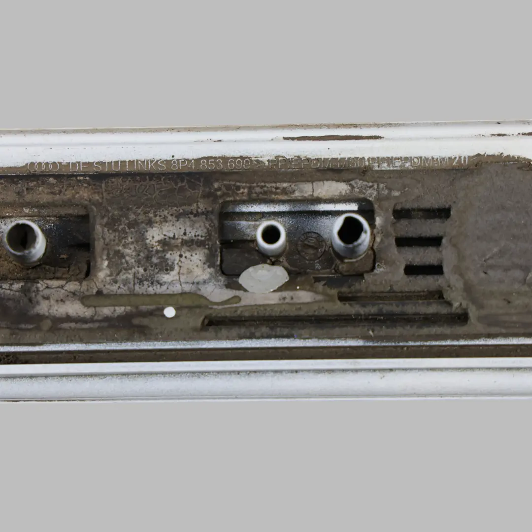 Audi A3 8P Moldura Puerta Trasera Izquierda Blanco Ibis Y9C - SKU 8P4853699-IWH - Número de pieza 8P4853699