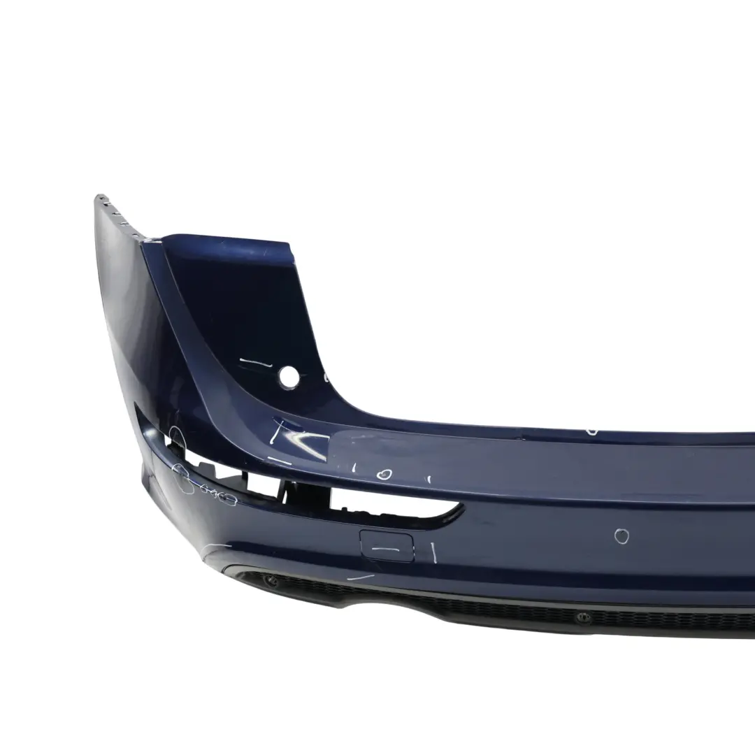 Zderzak Tylny Tył Niebieski Metalik Scuba X5Q do Audi Q5 8R o numerze 8R0807303B Audi Q5 8R Zderzak Tylny Tył Niebieski Metalik Scuba X5Q - SKU 8R0807303B-SCB - Numer Części 8R0807303B