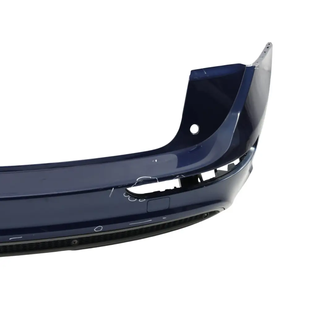 Bumper Trim Panel Covering Scuba Blue Metallic - X5Q to Audi Q5 8R Rear with Part number 8R0807303B Audi Q5 8R Rear Bumper Trim Panel Covering Scuba Blue Metallic - X5Q - SKU 8R0807303B-SCB - Part number 8R0807303B