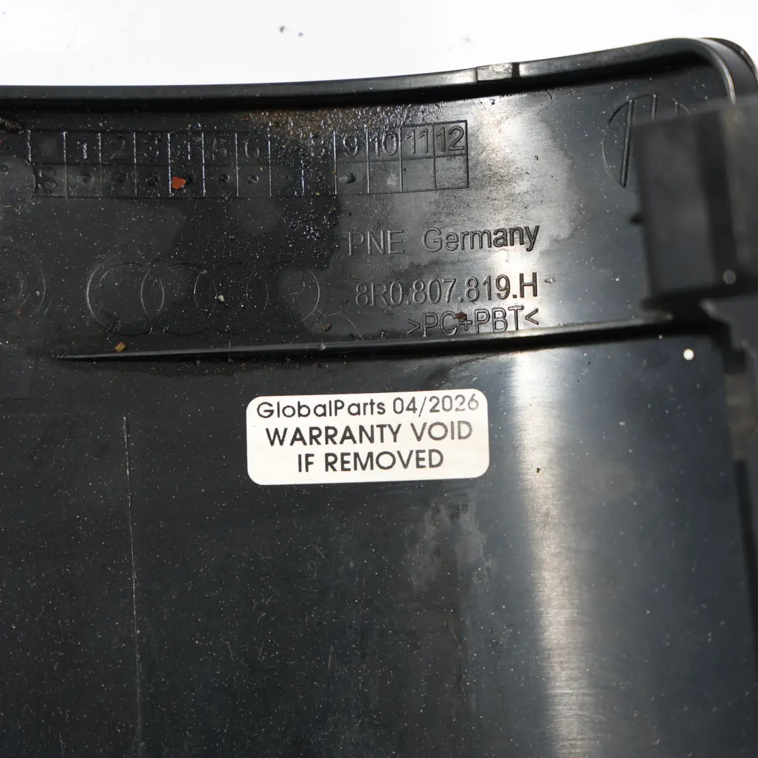 Hinten Anhängerkupplung Abdeckung S-Line für Audi Q5 8R mit Teilenummer 8R0807819H Audi Q5 8R Hinten Anhängerkupplung Abdeckung S-Line - SKU 8R0807819H - Teilenummer 8R0807819H