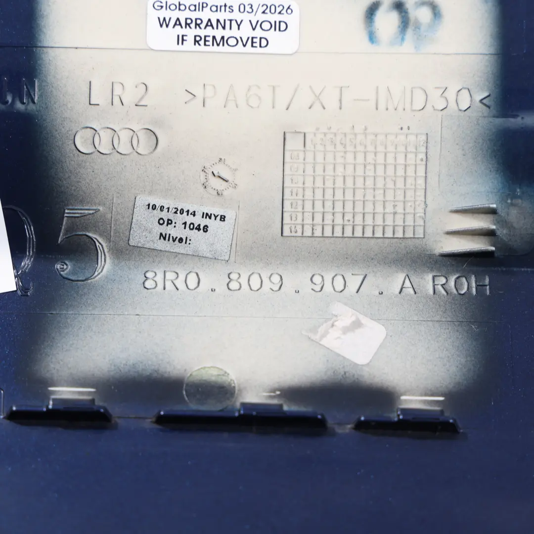 Audi Q5 8R Tankdeckel Klappe Scuba Blau Metallic X5Q - SKU 8R0809907A-SCB - Teilenummer 8R0809907A