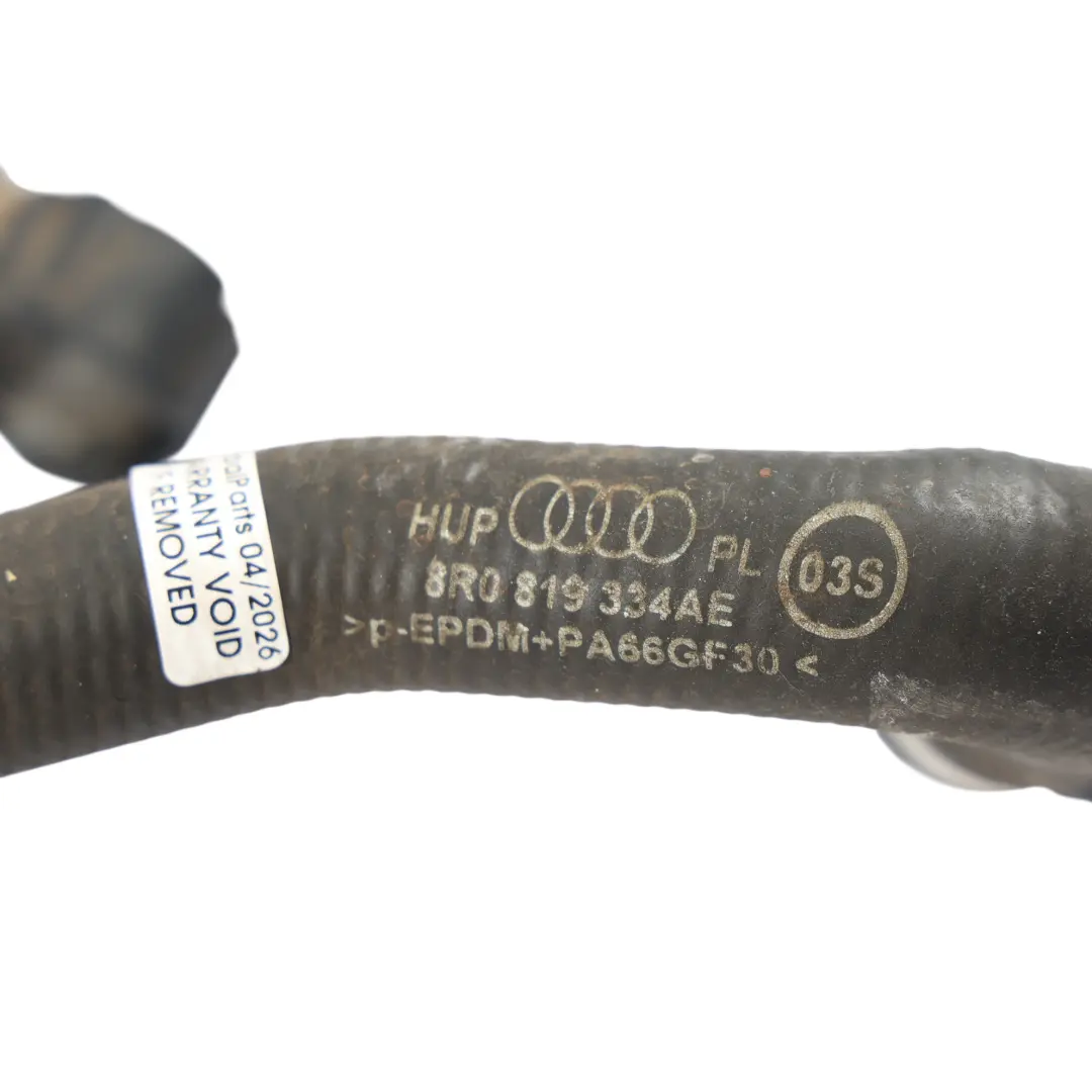 Audi Q5 8R Engine Coolant Water Hose Pipe Line 2.0 Diesel - SKU 8R0819334AE - Part number 8R0819334AE