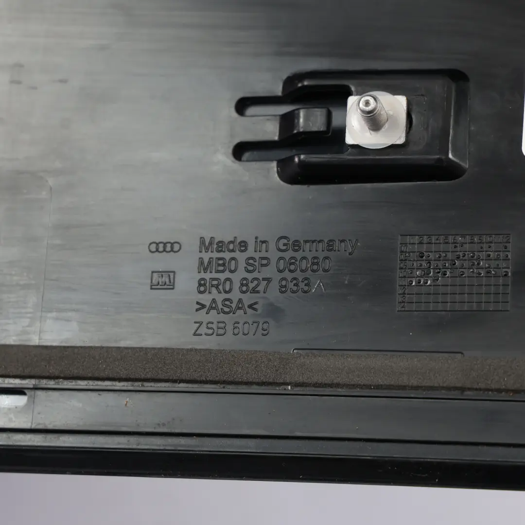Audi Q5 8R Alerón Trasero Portón Panel Moldura Negro Fantasma Z9Y - SKU 8R0827933C-PHB - Número de pieza 8R0827933C