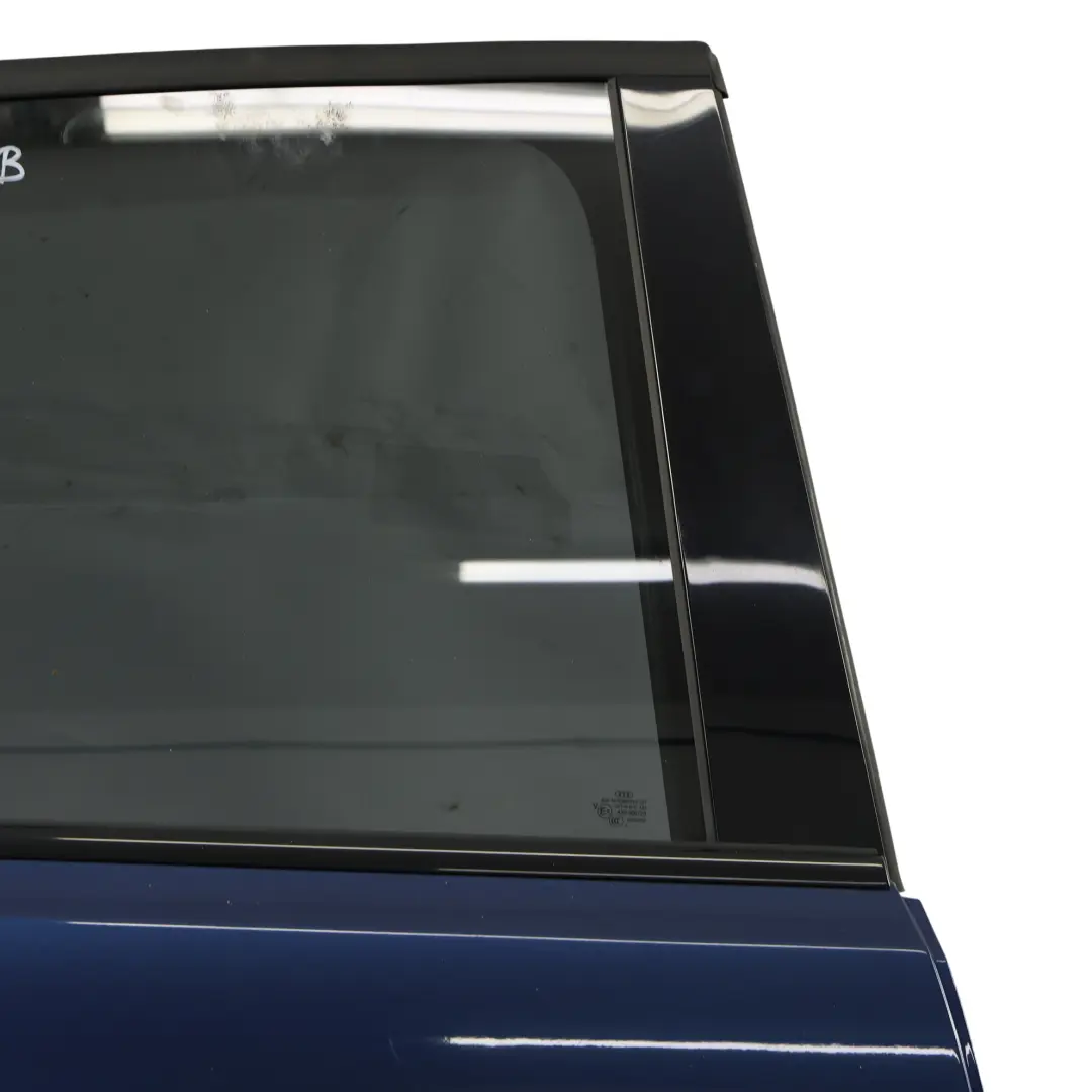 Door Right O/S Scuba Blue Metallic - X5Q to Audi Q5 8R Rear with Part number 8R0833052B Audi Q5 8R Rear Door Right O/S Scuba Blue Metallic - X5Q - SKU 8R0833052B-SCB - Part number 8R0833052B