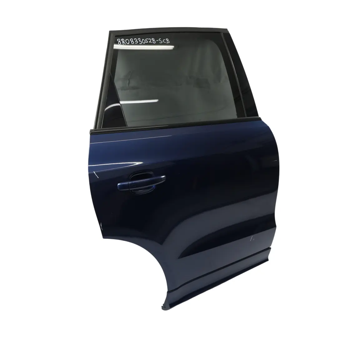 Door Right O/S Scuba Blue Metallic - X5Q to Audi Q5 8R Rear with Part number 8R0833052B Audi Q5 8R Rear Door Right O/S Scuba Blue Metallic - X5Q - SKU 8R0833052B-SCB - Part number 8R0833052B