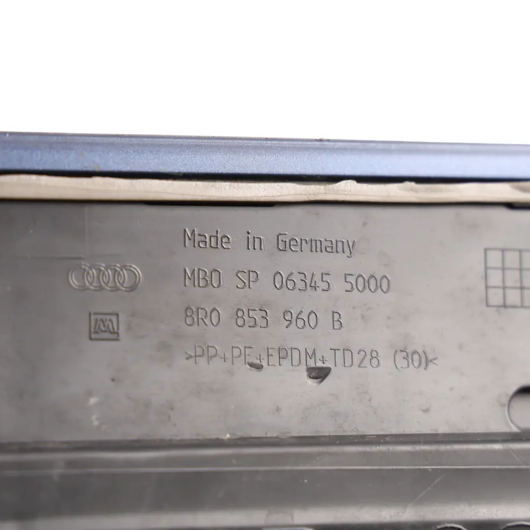 Audi Q5 8R Front Door Trim Lower Moulding Strip Right O/S Scuba Blue - X5Q - SKU 8R0853960B-SCB - Part number 8R0853960B