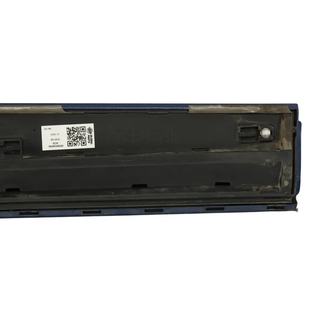 Audi Q5 8R Moldura Puerta Trasera Inferior Izquierda Azul Scuba Metallic X5Q - SKU 8R0853969B-SCB - Número de pieza 8R0853969B