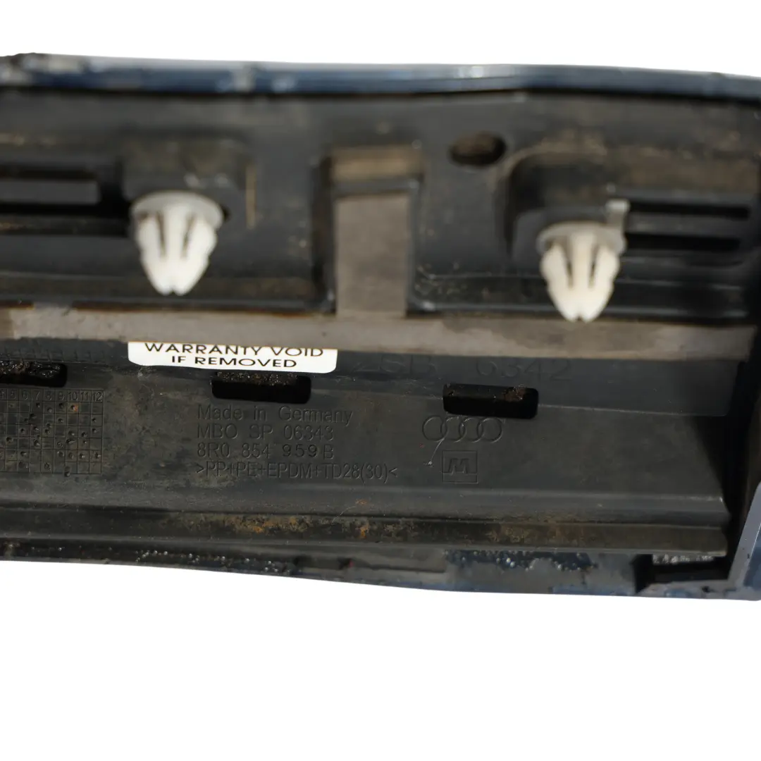 Cache Pare-Chocs Avant Gauche Bleu Scuba Métallisé X5Q pour Audi Q5 8R à propos du numéro de pièce 8R0854959B Audi Q5 8R Cache Pare-Chocs Avant Gauche Bleu Scuba Métallisé X5Q - SKU 8R0854959B-SCB - Numéro de pièce 8R0854959B