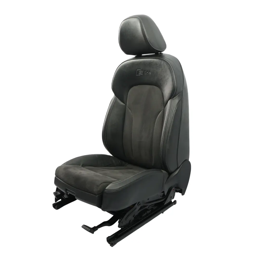 Audi Q5 8R Vorderer Sport Sitz S-Line Rechts Elektrisch Leder Stoff Schwarz - SKU 8R0881806N-2 - Teilenummer 8R0881806N
