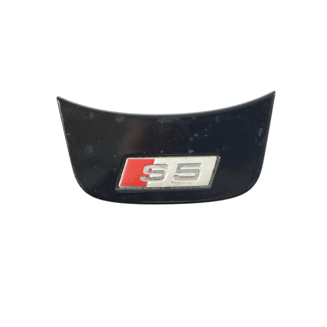 Audi S5 8T Steering Wheel Badge Emblem Decor Trim Black - SKU 8T0419685C - Part number 8T0419685C