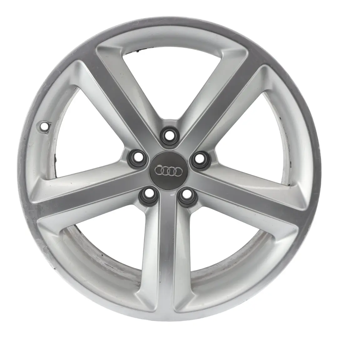Audi A5 8F 8T Silber Alu Felge 18" 8.5J ET:29 Stern Speiche - SKU 8T0601025CG-2 - Teilenummer 8T0601025CG
